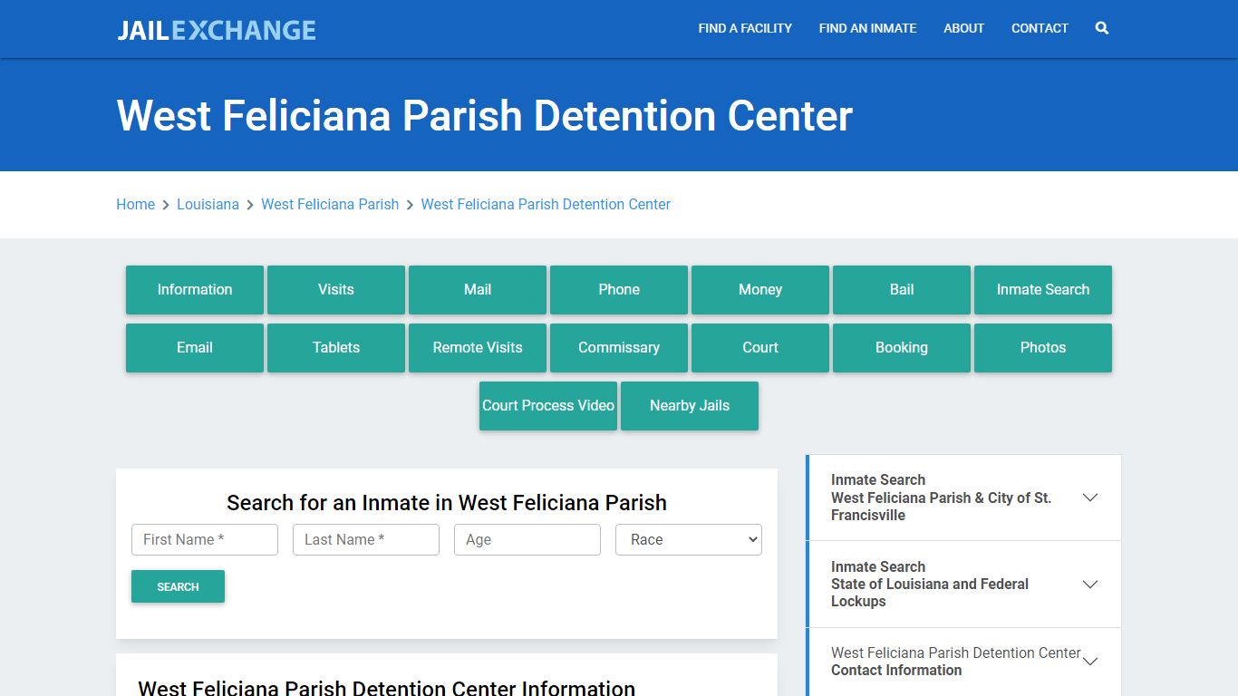 West Feliciana Parish Detention Center - Jail Exchange